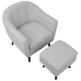 thumbnail image 2 of LumiSource Noise Rockwell Accent Chair And Ottoman Set, Light Gray/Natural, 2 of 7
