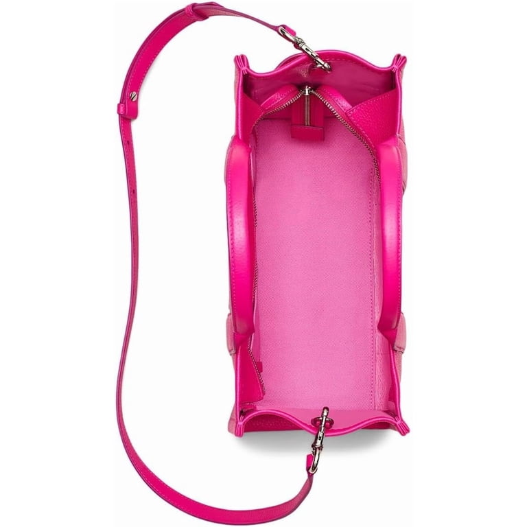 Marc Jacobs Women's The Leather Medium Tote Bag, Hot Pink