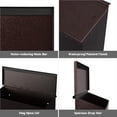thumbnail image 4 of Wall-Mount Mailbox,Large Capacity Mail Box,Galvanized Steel Rust-Proof Metal Post Box,Mailboxes for Outside,15.7"x9.9"x4.9" Bronze, 4 of 8