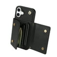 thumbnail image 6 of Nalacover Case for iPhone 16, Crossbody Wallet Case with Card Slots Holder, PU Leather Lanyard Shoulder Strap Purse Cover with Kickstand Shockproof Case for iPhone 16, Black, 6 of 8