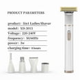 thumbnail image 5 of Compatible 5 en 1 Tondeuse Bikini pour Femmes Rasoir Électrique Tondeuse pour Poils Corporels Rasoirs pour le Visage Kit de Rasage Électrique groomers_Perfect Gift, 5 of 5