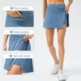 thumbnail image 3 of Tennis Skirts for Women with Pockets, High Waisted Athletic Golf Skorts Skirts with Shorts - Blue, 3 of 7