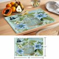 thumbnail image 6 of Birds Cage Placemats Set of 12 Spring Botanical Blue Floral Place Mats Indoor Wipeable Table Mats Washable Cloth Dining Table Placemats for Kitchen Holiday Party Home Decor 13x19 Inch, 6 of 9