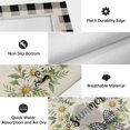 thumbnail image 6 of Summer Daisy Outdoor Rug for Patio/Deck/Porch, Non-Slip Large Area Rug 6 x 9 Ft, Retro Botanical Flower Wreath Bow Plaid Beige Indoor Outdoor Rugs Washable Area Rugs, Camping Rug Carpet Runner, 6 of 8