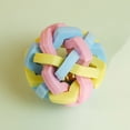 thumbnail image 7 of YIFAEUX Dog Chew Ball Colorful Intertwined Ball with Bell Rubber Interactive Wiggle Ball Pet Chew Toy to Relieve Boredom And Clean Teeth for Dogs Cats, 7 of 7