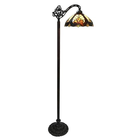 - 1-Light Liaison Reading Floor Lamp in Dark Antique Bronze Finish