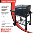thumbnail image 2 of Asador De Hierro Wonder Cook Con Ruedas Mesa Lateral Doble Parrilla, 2 of 10