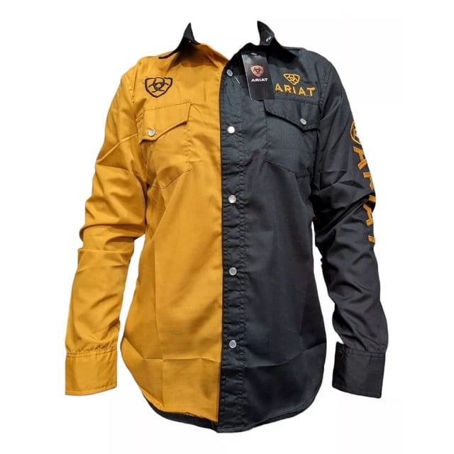 Camisa Estilo Ariat Combinada Caballero Bordada
