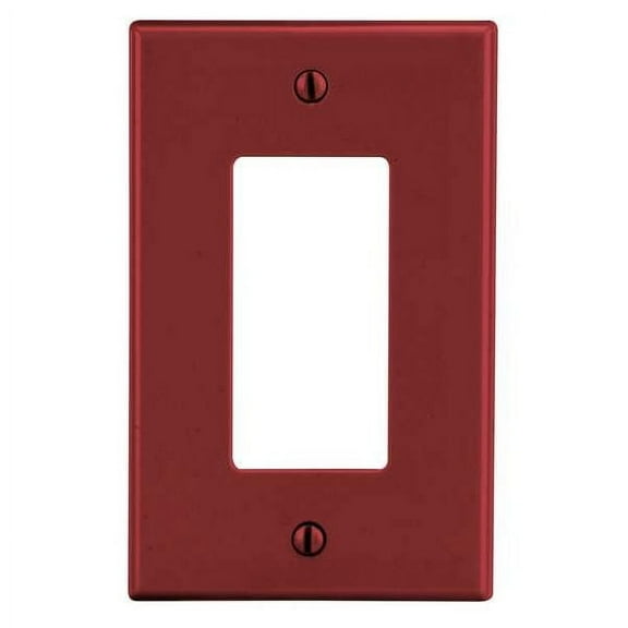 Hubbell Wiring Device-Kellems Rocker Wall Plate,Stnd;Red,1Gng,Smth Stn P26R