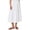 NYC White, variant on Womens 3 Tiered Drawstring Maxi Skirt Nyc White L