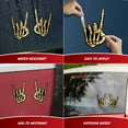 thumbnail image 2 of Rock On Gold Chrome Skeleton Hands Decals - Set of 2 5" Horns Up Skull Hand Vinyl Stickers for Car Truck Window Bumper, 2 of 7