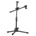 thumbnail image 1 of Dual Purpose Microphone Tripod Stand with 2 Mic Clips Adjustable Mic Stand Boom Arm Microphones Desk Floor Bracket for Speech Meeting Live Stream Sing, 1 of 5