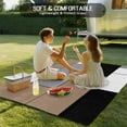 thumbnail image 5 of Fsddascl Brown Black Grey Outdoor Rug for Patio/Deck/Porch, Non-Slip Large Area Rug 4 x 6 Ft, Modern Irregular Geometric Abstract Indoor Outdoor Rugs Washable Area Rugs, Camping Rug Carpet, 5 of 5