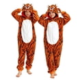 thumbnail image 4 of GiLiling Kids Boys and Girls Animal Tiger Jumpsuit Dress-Up Outfit with Tail for Halloween Costumes Easter (Brown, 18-24 Months), 4 of 4