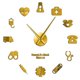 thumbnail image 4 of DIY reloj de pared grande 3D espejo superficie hogar Oficina habitación decoración enfermera herramienta dorado Zulema DIY 3D Wall Clock, 4 of 8