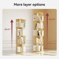 thumbnail image 4 of YYEAN Rotating Bookshelf, 360° Rotating Bookcase for Small Space, Corner Bookcase for Bedroom, Living Room, Study Room, 5 Tier, Wood, 4 of 9