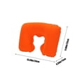 thumbnail image 3 of Travel Pillow, Comfortable Inflatable U-Shaped Neck Pillow, Portable PVC Flocked Cervical Support Cushion for Airplane Camping Office Home Use, Orange, 3 of 6