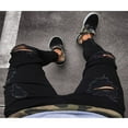 thumbnail image 4 of Men Slim Biker Denim Jeans Skinny Frayed Pants Distressed Rip Troursers, 4 of 6