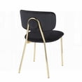 thumbnail image 4 of Gold Metal & Black Velvet Set of 2 Contemporary/Glam Dining Chairs by LumiSource, 4 of 5