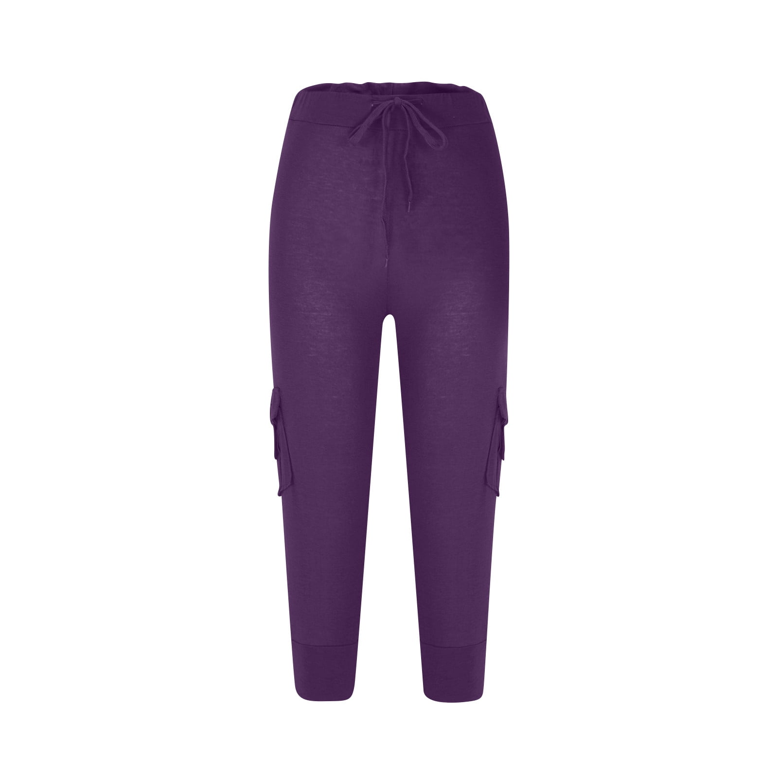 け*ん様 Sansangear 25SS CAPRI PANTS PURPLE Munlar Slim Fit Womens Capri Pants with Pockets Purple Casual