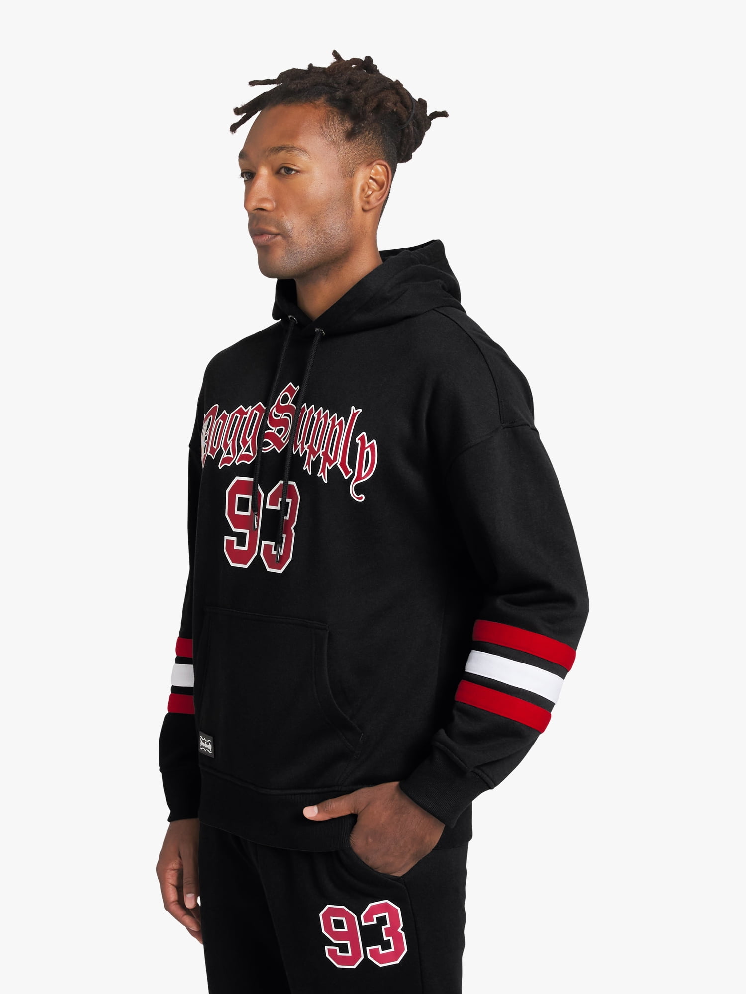 Dogg Supply by Snoop Dogg All-Gender Men's and Women's Varsity Fleece Hoodie, Sizes XS-3XL