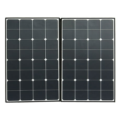 Elfeland foldable solar panel 18V 160W Folding Monocrystalline Flexible Solar Panel Battery Charger with One-to-Two MC4 Connector for Home RV