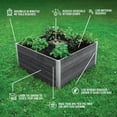 thumbnail image 5 of Vita Urbana 3'L x 5'W x 22"H Vinyl Keyhole Composting Garden, Slate Gray, VT17602, 5 of 8