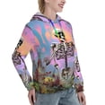 thumbnail image 6 of Lsque Sky Sunflower Skull Pattern Casual Women's Hoodie,Hooded Sweatshirt with Kangaroo Pocket,Pullover Hoodie with Eye-catching Drawstrings-Large, 6 of 7