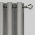 thumbnail image 4 of Eclipse Ronneby Stripe Blackout Grommet Tope Single Window Curtain Panel, Light Grey, 40 x 84, 4 of 6