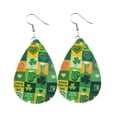 thumbnail image 2 of EDHITNR Liquidation Boucles d'Oreilles Mode Femme Jour de la Saint-Patrick Forme Goutte Verte Impression Clous d'Oreilles Offres du Vendredi Noir 90% de Réduction, 2 of 2