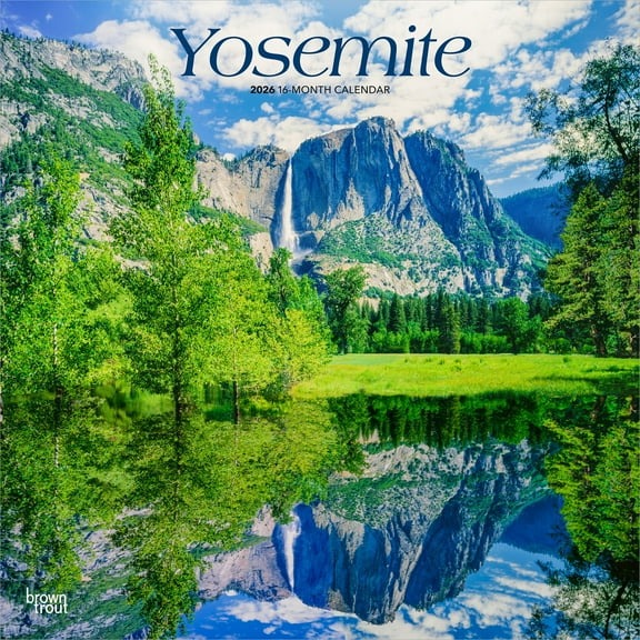 Yosemite | 2026 12x24" (Hanging) Square Wall Calendar | Plastic-Free | BrownTrout