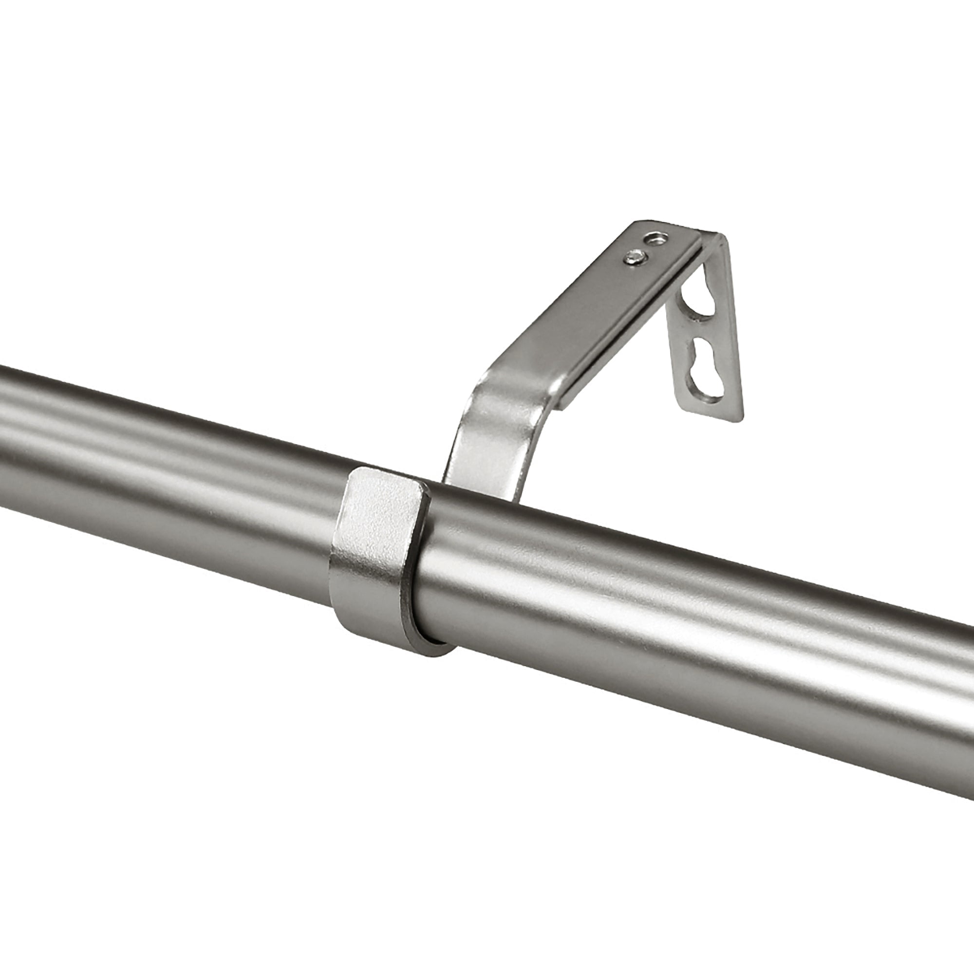 1" Lined Cap Rod Brushed Nickel 50"-144"