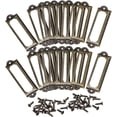 thumbnail image 2 of Portaetiquetas de metal de 30 piezas, marco portaetiquetas para tarjeta con nombre de archivo, para cajón de estantería, tono bronce, 60x17mm, 2 of 7