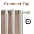 thumbnail image 6 of Kate Aurora Metalico Blackout Chic Grommet Top Window Curtains - Rose/Pink, 6 of 7