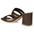 thumbnail image 3 of Journee Womens Natia Open Square Toe Block Heel Sandals, Widths Available, 3 of 10