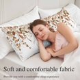thumbnail image 5 of Orange Brown Eucalyptus Body Pillow Covers 20"x60", Watercolor Spring Weeping Botanical Soft Brushed Microfiber Breathable Throw Pillow Covers, Pillowcase with Zipper for Couch Sofa Bedroom, 5 of 9