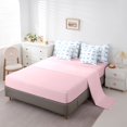 thumbnail image 5 of spefrowx Blue Watercolor Bow King Bedding for Girls, Simple Polka Dot King Bed in a Bag, Pink Reversible, 7pcs, 5 of 6