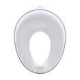 thumbnail image 1 of Asiento de entrenamiento para inodoro con protección frontal contra salpicaduras para niños. Se adapta a asientos redondos y ovalados. Gris, 1 of 9