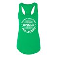 thumbnail image 2 of Wild Bobby, Uncle Man Myth Legend Funny Dad Uncle Papa Granpa Dad Gift, Father's Day, Women Racerback Tank Top, Kelly, Small, 2 of 4