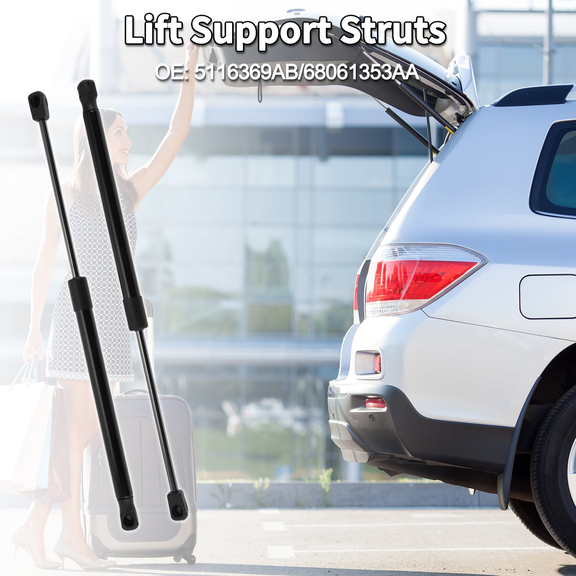 Unique Bargains 2Pcs Lift Supports for Jeep Patriot 2007-2016 and Compass 2015-2016