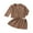 Brown, variant on Xingqing Fashion Kids Girls 2pcs Formal Suit Plaids Long Sleeve Button Blazer Coat Outwear+A-Line Skirts Outfits Brown 3-4 Years