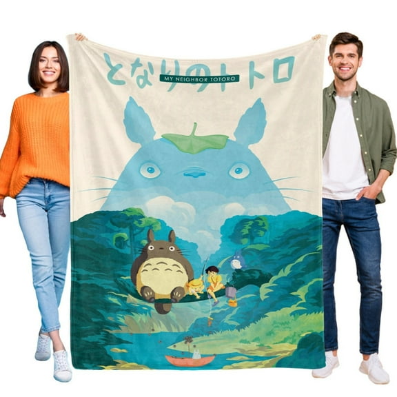 30"X40" Blanket Soft Totoro Anime Cartoon Throw Blanket Micro Fleece Fuzzy Blankets Thin Bed Couch Decor Adult Nap Bedroom Car All Season Birthday Gifts