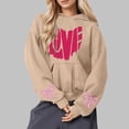 thumbnail image 2 of Caywon Women's Autumn Winter Printed Hoodie with Pockets Long Sleeve Top Comfortable Soft Fabric Loose Fit Stylish Warm Design for Cool Weather Daily Wear, 2 of 5