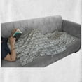 thumbnail image 5 of Umbrella Soft Flannel Fleece Blanket, Repetitive Rainy Weather Accessories Striped Background Illustration, Cozy Plush for Indoor and Outdoor Use, 50" x 70", Pale Grey and Eggshell, by Ambesonne, 5 of 5