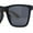 All Black, variant on Eco Friendly Bamboo Wood Arm Large Horn Rim Hipster Sunglasses Black - Teal Mirror