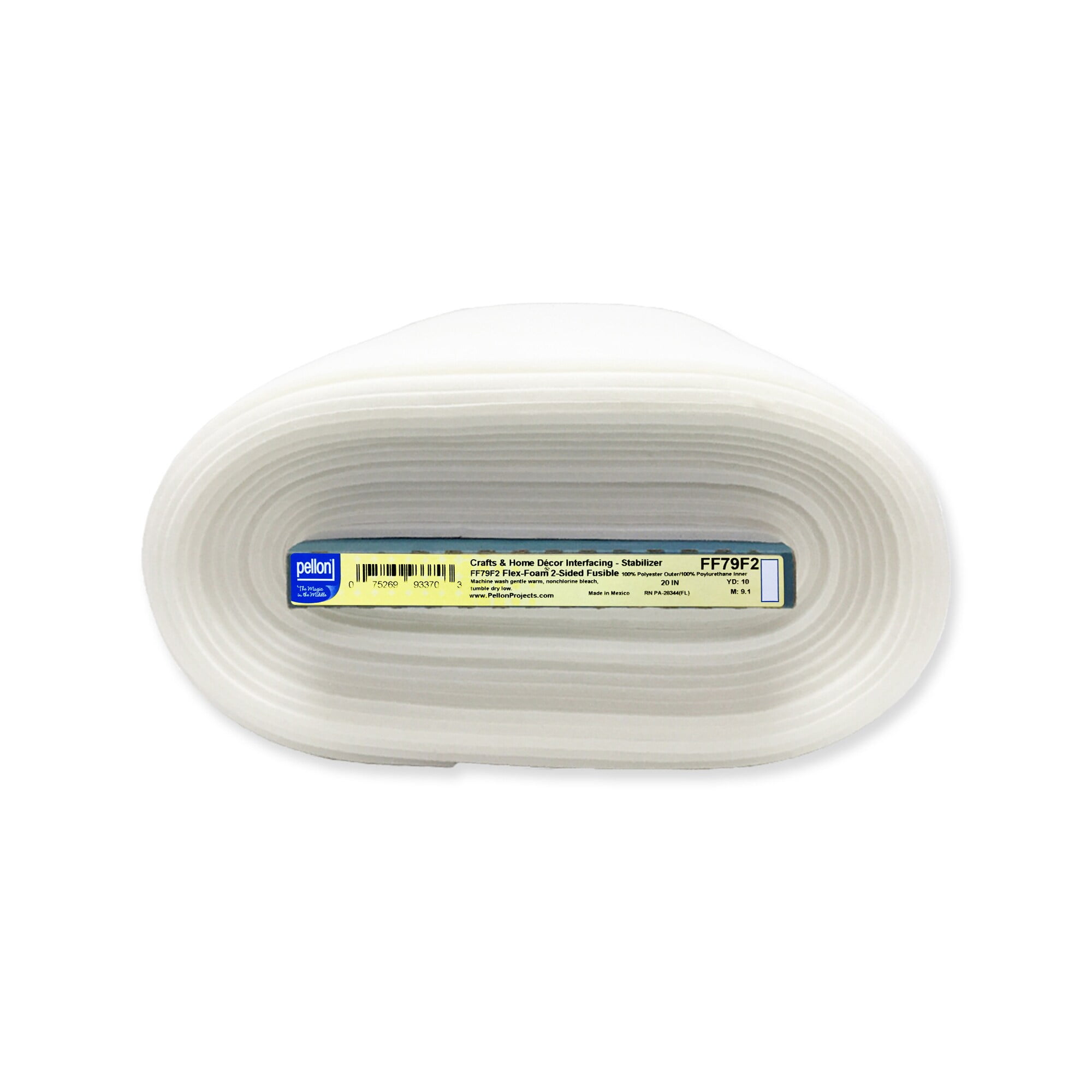 Pellon Flex Foam One-Sided Fusible Fabric, off-White 20" by the Yard