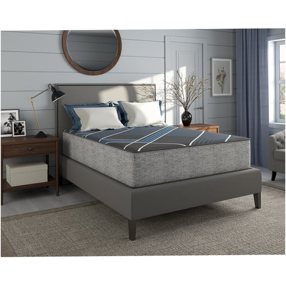 13 Inch Full Size Hybrid Mattress, Firm Support with Cooling Gel Memory Foam, Reinforced Edge, Motion Isolation, GreyBlue