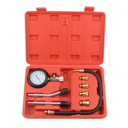

Petrol Engine Tester Kit Gases Engine Cylinder Compressor Gauge Meter Testing Tool Set for Automotives Motorcycle Repairing