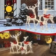 thumbnail image 6 of FOOWIN 3-Piece Large Christmas Deer Family, Lighted Outdoor Decoration,  Iridescent, 6 of 8