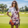 thumbnail image 3 of Psesaysky Hummingbird Daisy Athletic Workout Dress for Women Short Sleeve Golf Dress Tennis Dresses Golf Outfit with Shorts and Pockets for Women 2025 Sun Protection Sundress, 3 of 7